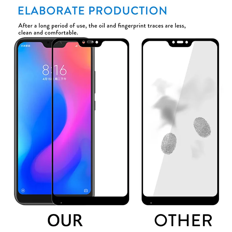 2Pcs 9D Glass for Xiaomi Redmi 6 Pro A2 LITE Protective Glass on for Xiomi Mi A2 LITE Redmi 6 pro 5.84
