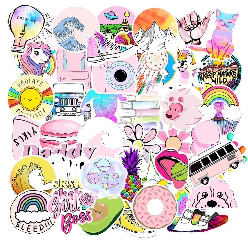 35 шт. Скрап канцелярские наклейки для студентов DIY Чемодан Граффити Ноутбук чашка