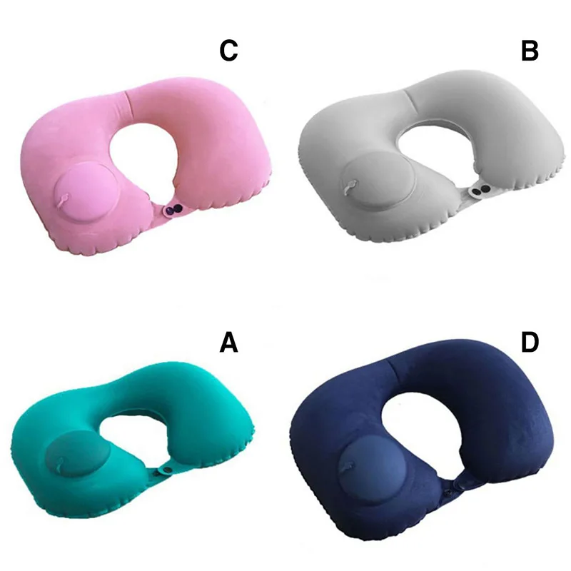 1PC Inflatable Neck PillowTravel U Shape Air Pillow Neckrest Head Rest Portable Head Rest Pillows In Flight Cushion