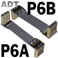 dpp dp to dp flat cable displayport v1 4 male to male 90 right angled updown for video card graphics card extension