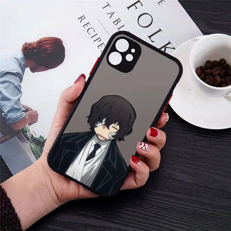 

Bungo Stray Dogs Phone Case For iPhone 12 11 Mini Pro XR XS Max 7 8 Plus X Matte transparent Back Cover