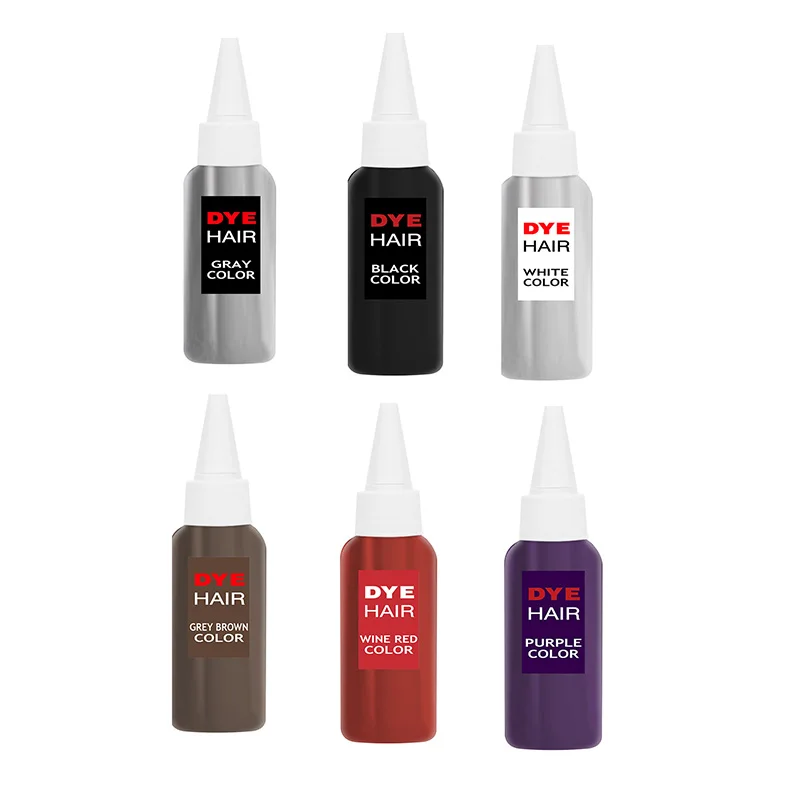 

6 Colors 30ml Hair Cream Disposable Hair Dye Quick Color Hair Cream Hair Dye Color Unisex Color Hair Wax Dye Cream Hair Products