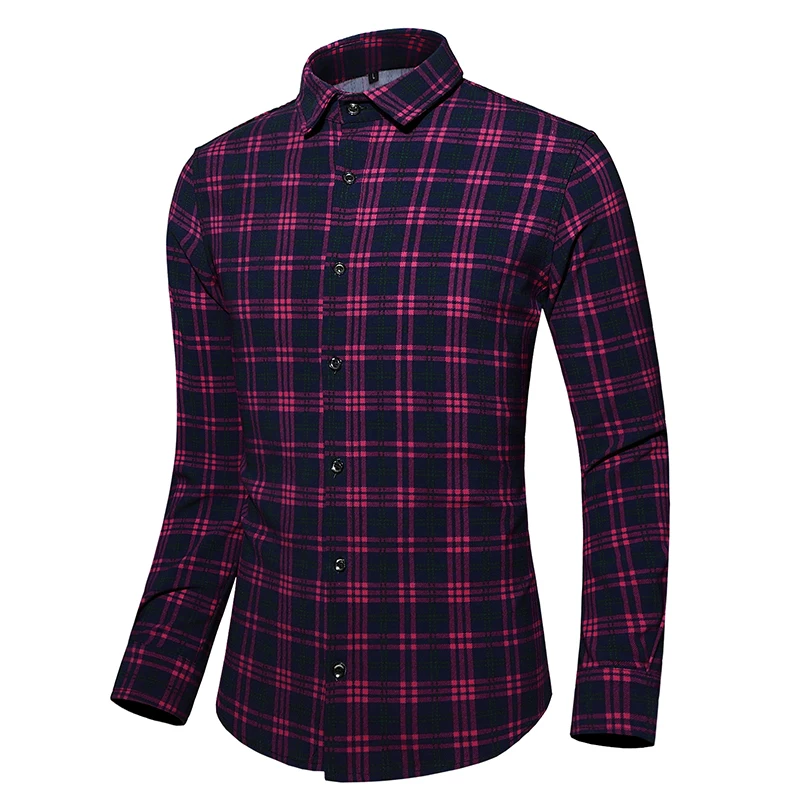 Рубашка мужская с длинным рукавом х/б в клетку | Мужская одежда