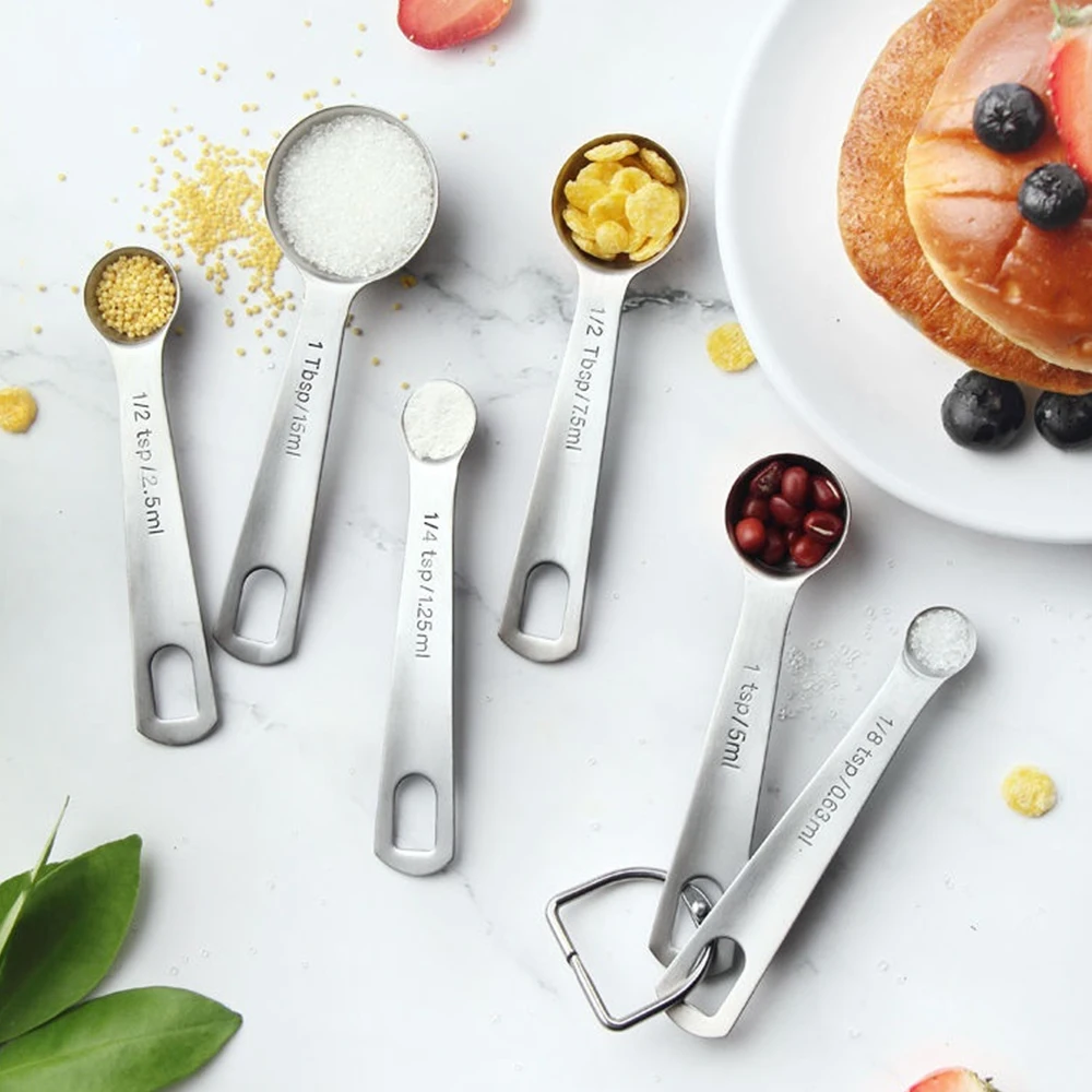 Измерительные Чашки Премиум штабелируемые кухонные мерные ложки из нержавеющей