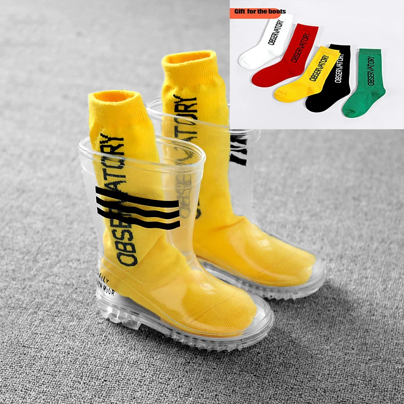 Сапоги резиновые детские Нескользящие сапоги от дождя из ПВХ |