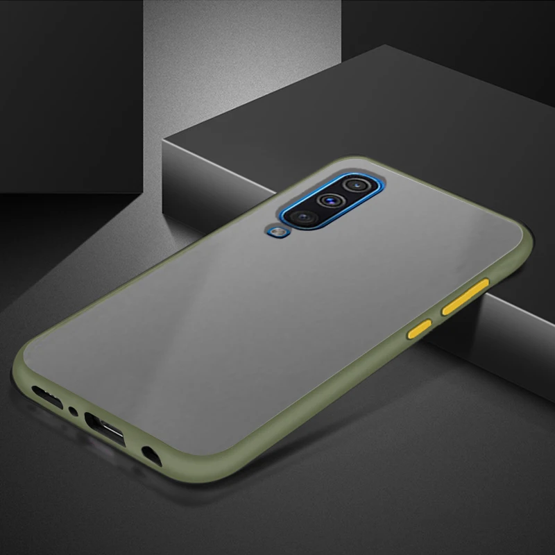 Чехол для Samsung Galaxy A50 A70 A 70 50 матовый прозрачный роскошный ударопрочный жесткий