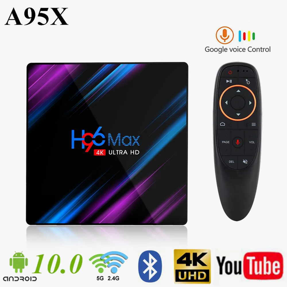 H96MAX H96 MAX RK3318 ТВ приставка Android 10 0 Smart TV Box 2 4 г 5G двухъядерный процессор Wi Fi BT4.0 H96Max ГБ