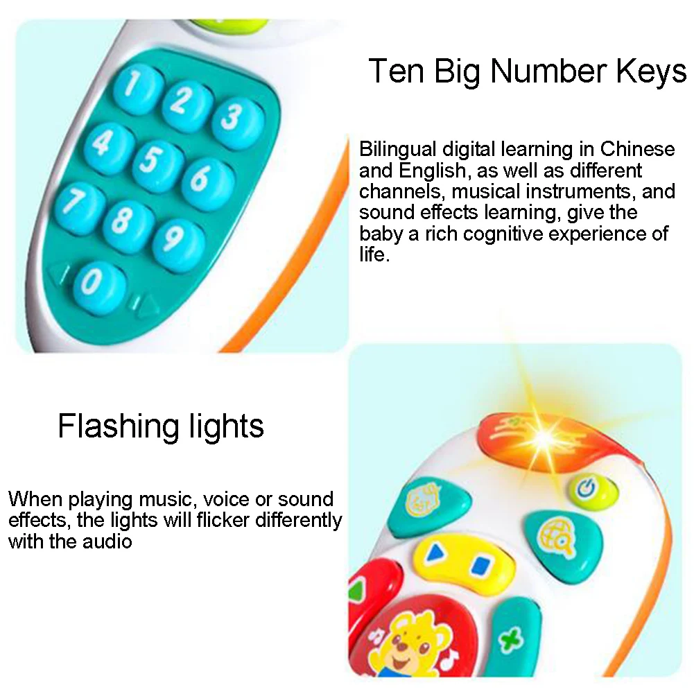 Baby Electric Light Music Smart Mobile Phone Educational Toy Numbers Learning Toy Baby Stop Crying New