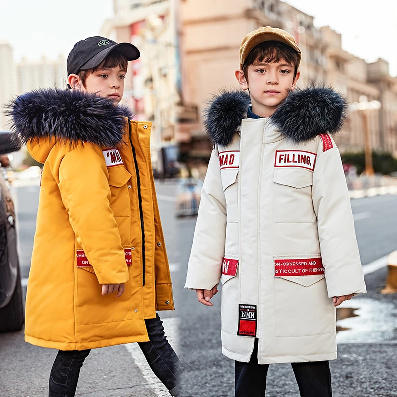 Новинка 1913 года зимняя детская верхняя одежда на утином пуху для мальчиков