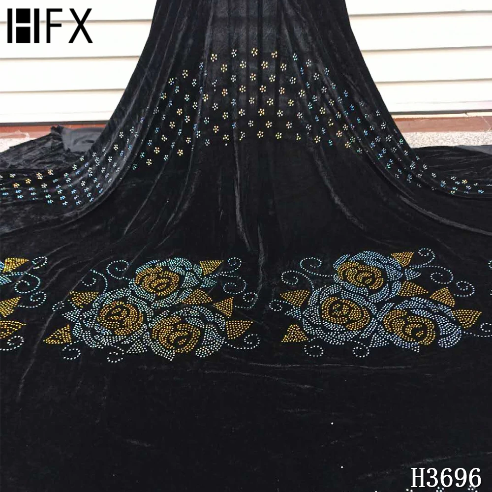 HFX французская кружевная ткань роскошная Вельветовая с вышивкой камнями
