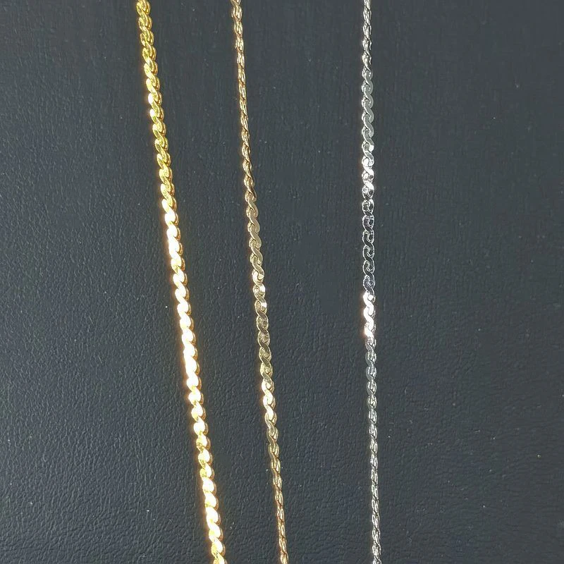 Плоская цепь для ожерелья металлическая медная кабельная цепочка 1 метр без