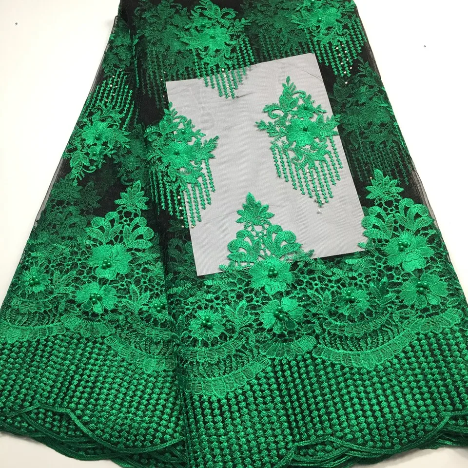 

Royal Blue African Lace Fabric 2020 High Quality Lace with Beaded Stones/french Swiss Mesh Nigerian Lace Fabrics for Party Dress