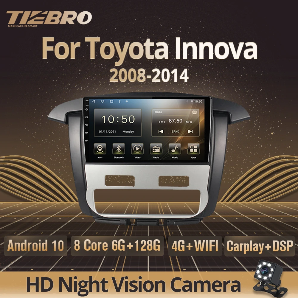 

Tiebro Car Radio For Toyota Innova 2008-2014 2DIN Stereo Receiver Android10 Autoradio GPS Navigation Bluetooth Player IPS Screen