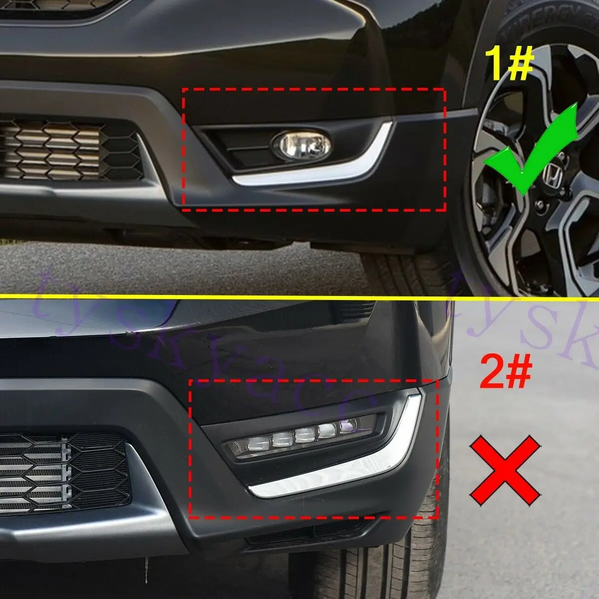 Передний противотуманный светильник из АБС пластика хромированный накладка