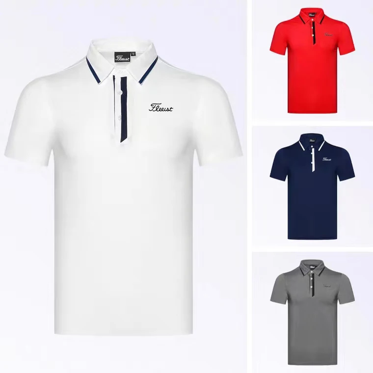 Golf Shirts summer Golf outdoor sports short sleeve breathable polo shirt Golf men's T-shirt quick drying top