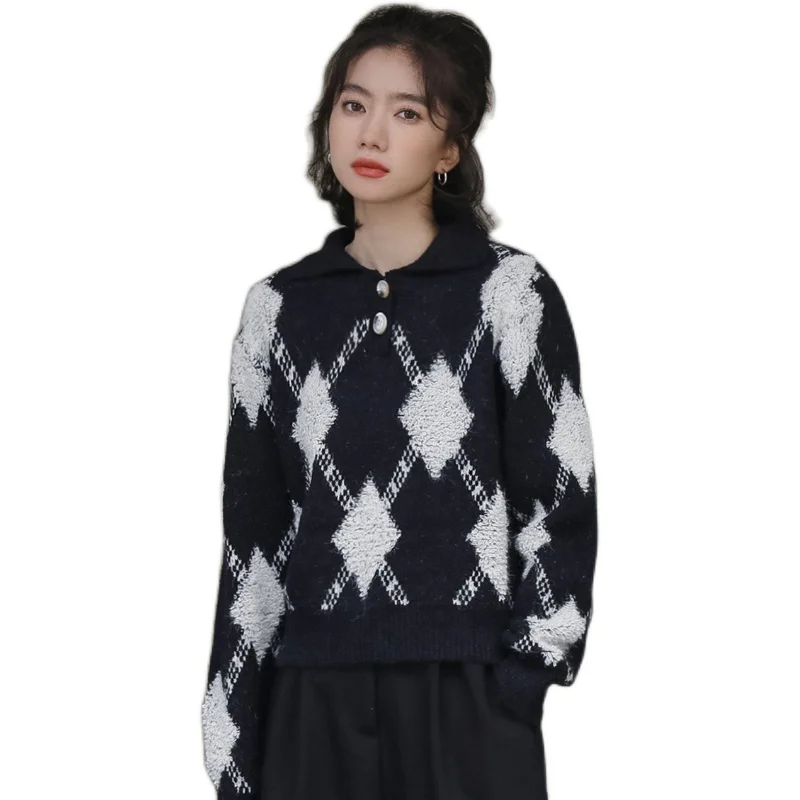 

Will the new thick solid diamond lattice bump color restoring ancient ways POLO brought two grain of buckle languid is lazy knit