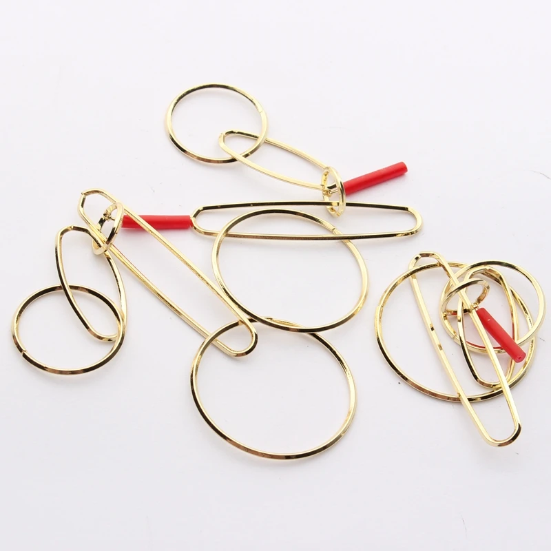 

Zinc Alloy Golden Geometric Round Circle Splicing Exaggerated Earring 6 pcs/lot For DIY Earrings Jewelry Making Accessories