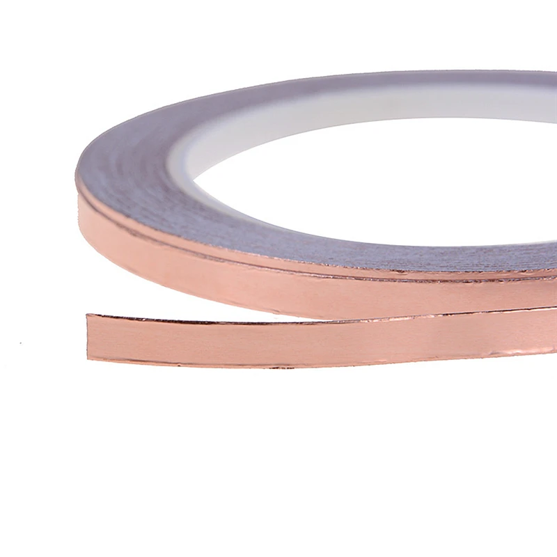 1pc 6mm 20m adhesive abschirmung gitarre slug und schnecke barriere leitung einzel leitfähigen kupfer folie band streifen großhandel free