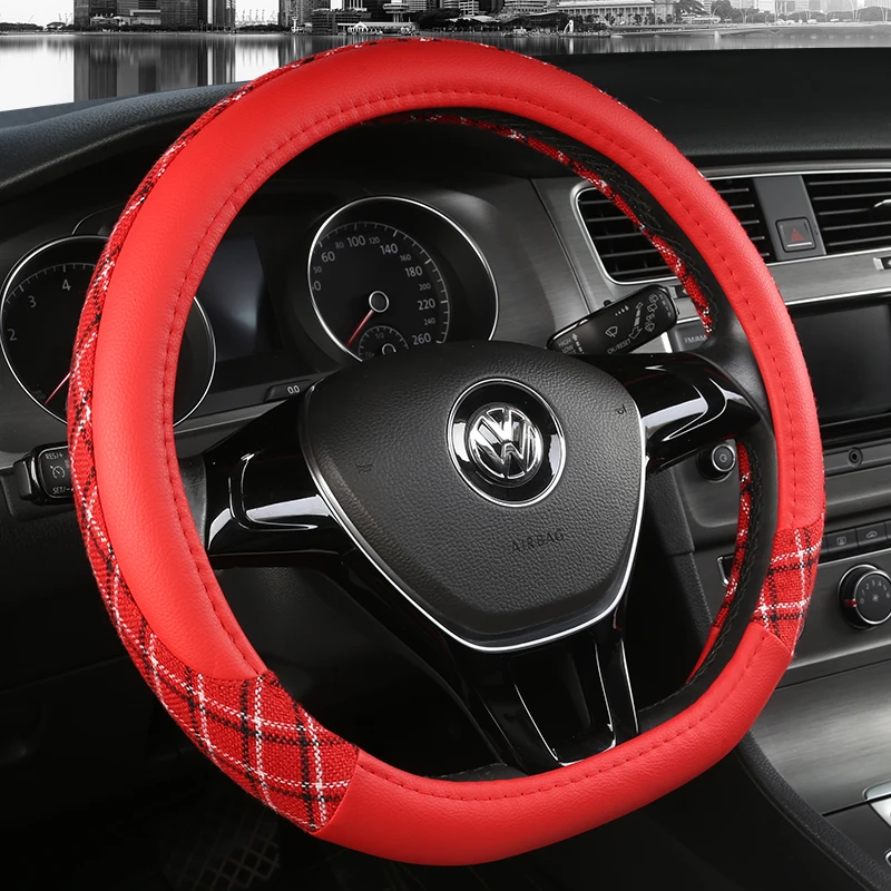 Чехол на руль из углеродного волокна для VW GOLF 7 2015 POLO JATTA Suzuki Swift 2018 2019 Nissan Rogue 2017