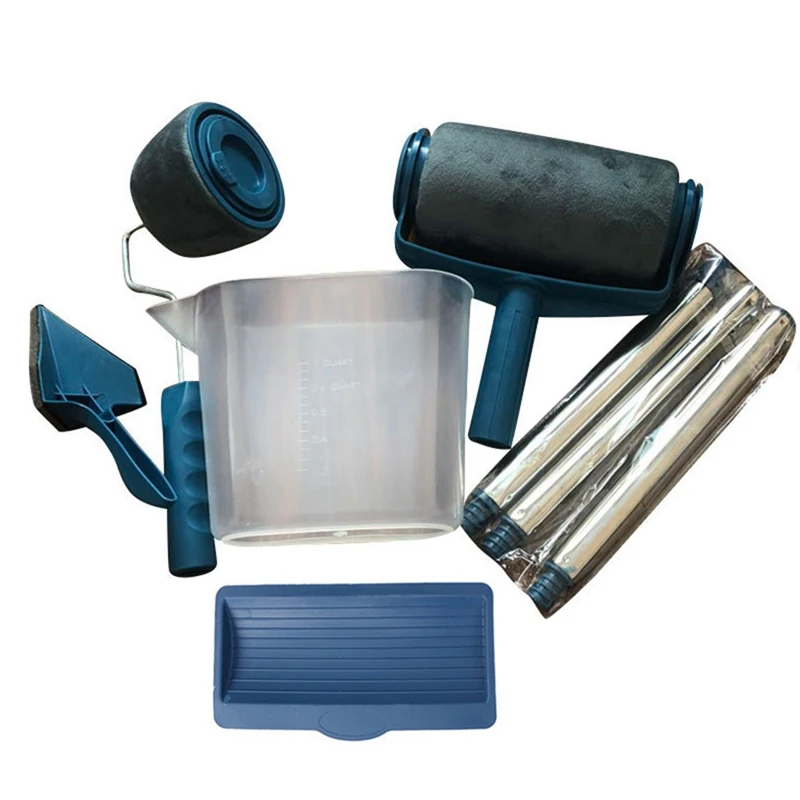 

5/6Pcs Multifunctional Paint Roller Racer DIY Household Paint Runner Pro Painting Brush for Wall Decoration