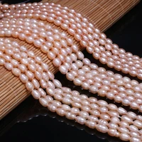 aaa pink pearl bead natural freshwater pearls for necklace bracelet jewelry making diy accessories 5 6mm