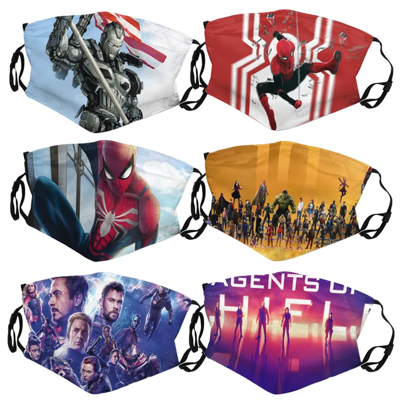 Маска для лица Marvel Мстители Человек-паук Железный человек партия маска аммиак