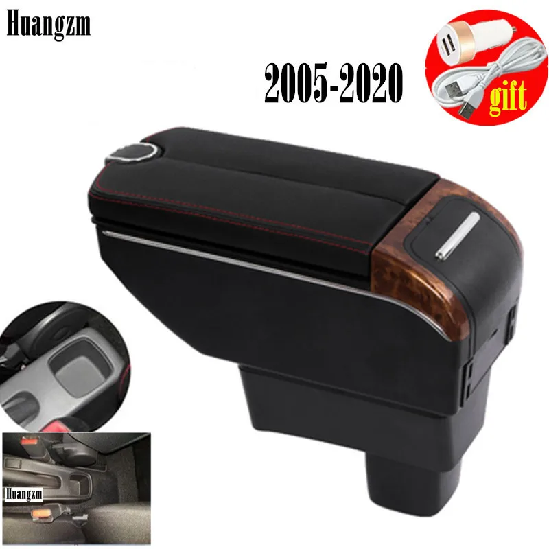 Двухдверный открытый 7USB центральный консольный ящик для хранения Suzuki Swift 2005 2020