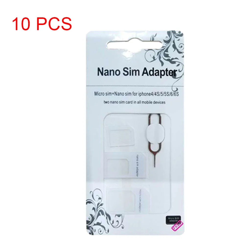Newly 10 Set Nano Micro Mini Standard SIM Card Adapter Kit Tools 999 |