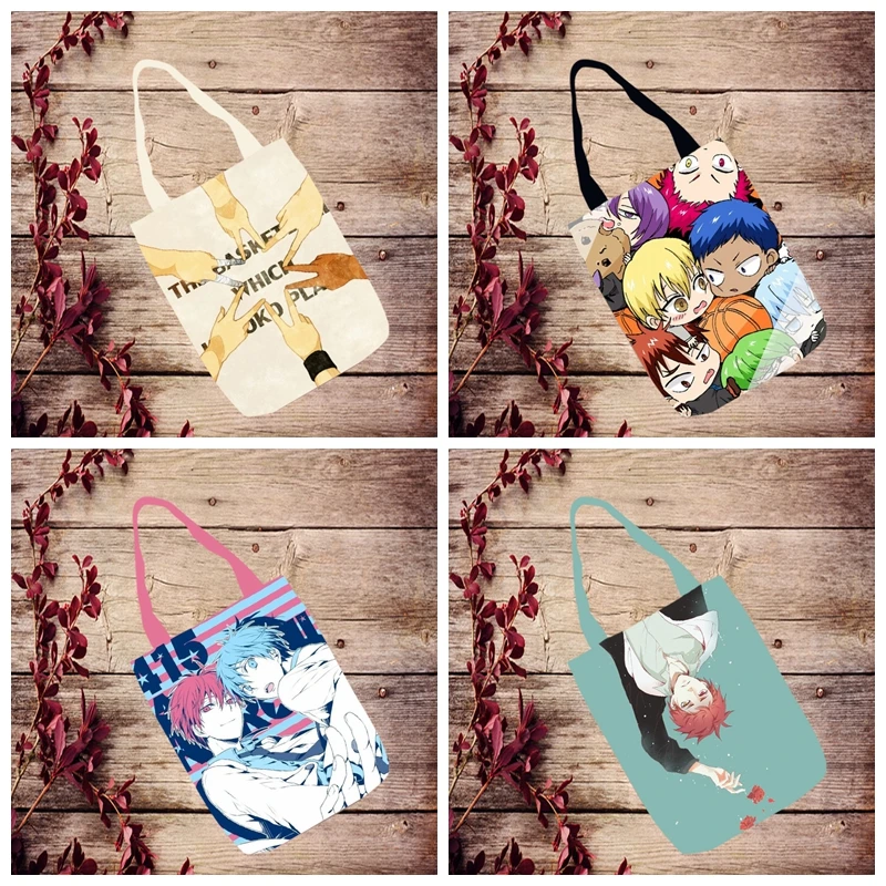 

1PCS Kuroko's Basketball Fashion Anime Canvas Shoulder Bags Casual Shopping Bag Cartoon Tote Handbag Travel unisex New