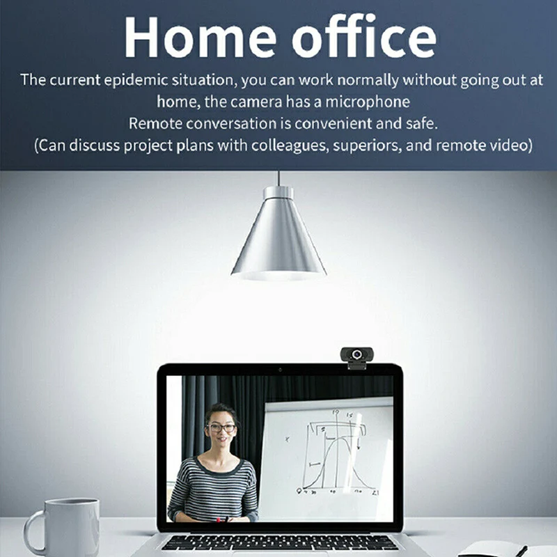 

USB HD Camera Webcam PC 1080P with Microphone for Video Call Conference Recording Office @M23