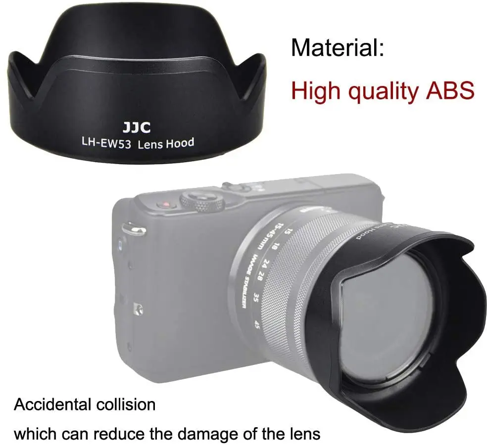 JJC LH EW53 цветок Форма бленда объектива для Canon EF M 15 45 мм f/3.5 6.3 IS STM Объектив Заменяет