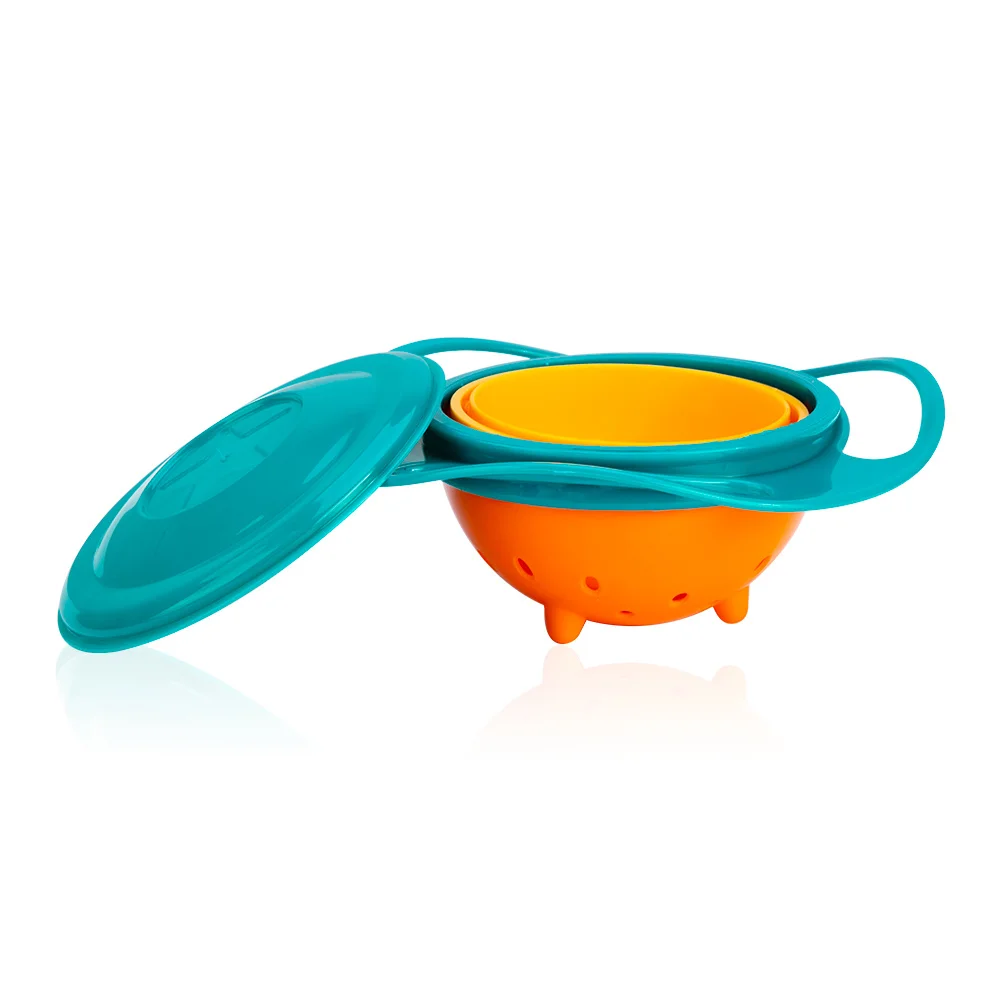 

Magic Bowl 360 Rotate Spill-Proof Infants Toddler Baby Kids Training Feeding Bowl Practice Feeding Spill no spill