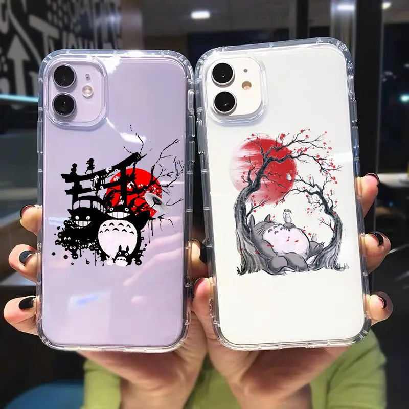 Чехол для телефона с японским Аниме Тоторо IPhone 13 12 11 Pro Max Xs XR 7 8 Plus 7Plus милый чехол