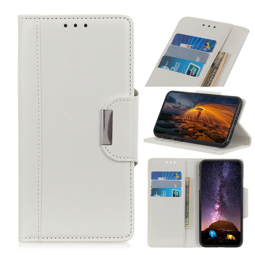 Для Nokia Lumia 7 2 чехол из воловьей кожи зерна искусственной раскладной стенд кошелек