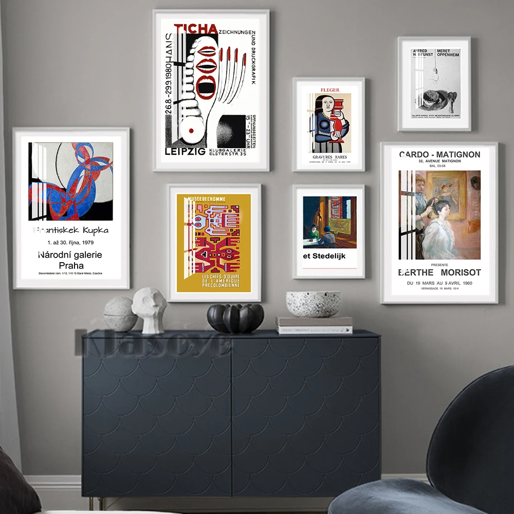 

Kupka Exhibition Museum Retro Poster Abstract Illustration Modern Wall Art Print Bedroom Home Decor Canvas High Quality Painting