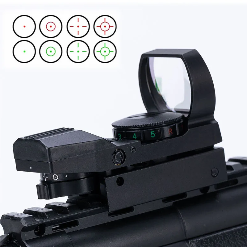 

1X22X33 Red Dot Tactical Reflex 4 Reticle Hunting Optics Holographic Collimator Sight 20mm Rail Rifle Scope for Airsoft AR15