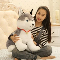 70cm giant big hung husky dogs plush soft toys large simulated animal doll gift toys for children cute plush
