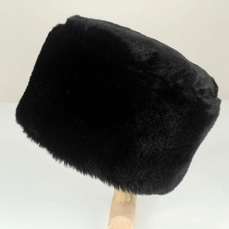 Женские шапки Женская русская Толстая Пушистая Шапка из искусственного лисьего