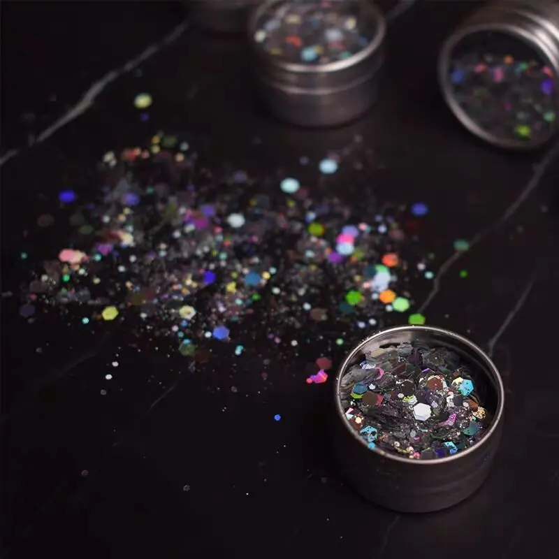 Голографический блестящий для ногтей порошок лазер нестандартные блестки