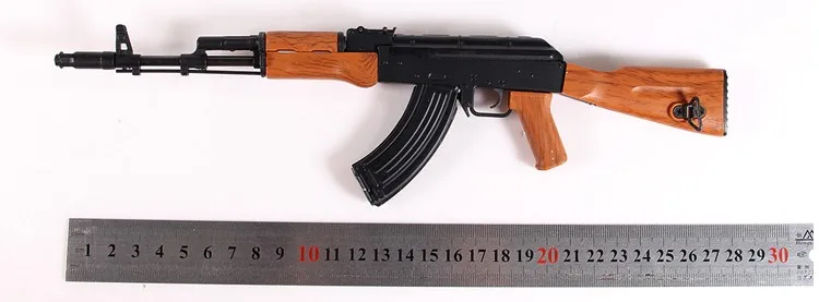 

1:3 Alloy AK74 Gun Model AK 47 Assault Rifle Can Not Shoot Ornament Collection Gift for Boy