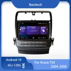 Автомобильная интеллектуальная система Android 10,0 радио для honda acura TSX 2004 2005 2006 2007 2008 android автомобильный GPS мультимедийный плеер