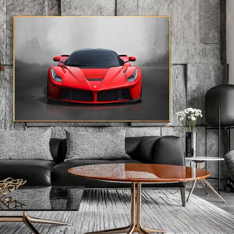

Modern Art Red Sports Car Super Car Poster Print Pictures Painting for Living Room Decoration Home Decor Wall Art Cuadros