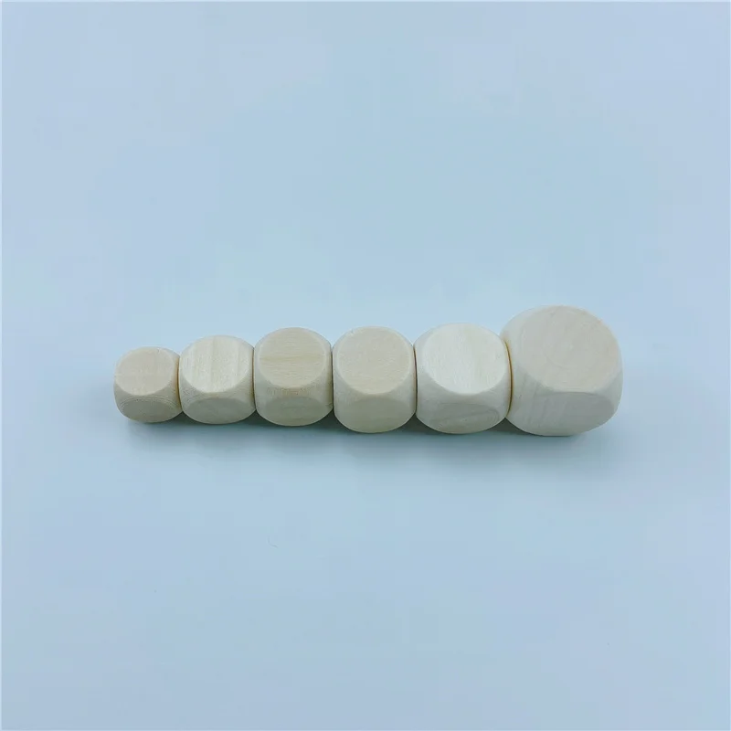 10 шт. D6 6 двустороннее пустое дерево игральные кости для вечерние гравировальные