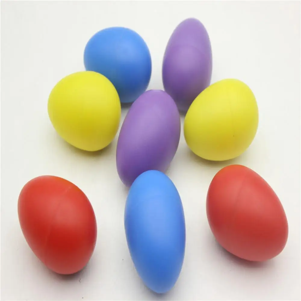 

2Pcs Solid Color Baby Egg Music Shaker Sand Hammer Instrument Early Learning Toy