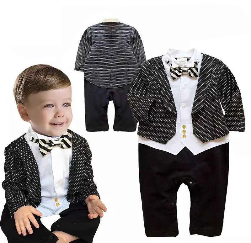 Новинка комбинезон для маленьких мальчиков с длинными рукавами и отложным