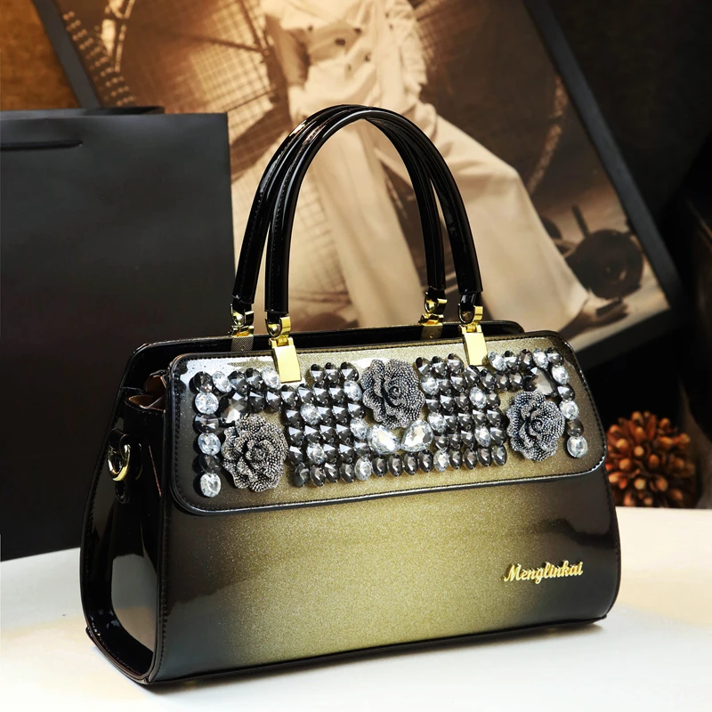 Роскошная модная дамская сумочка со стразами женская сумка-мессенджер из