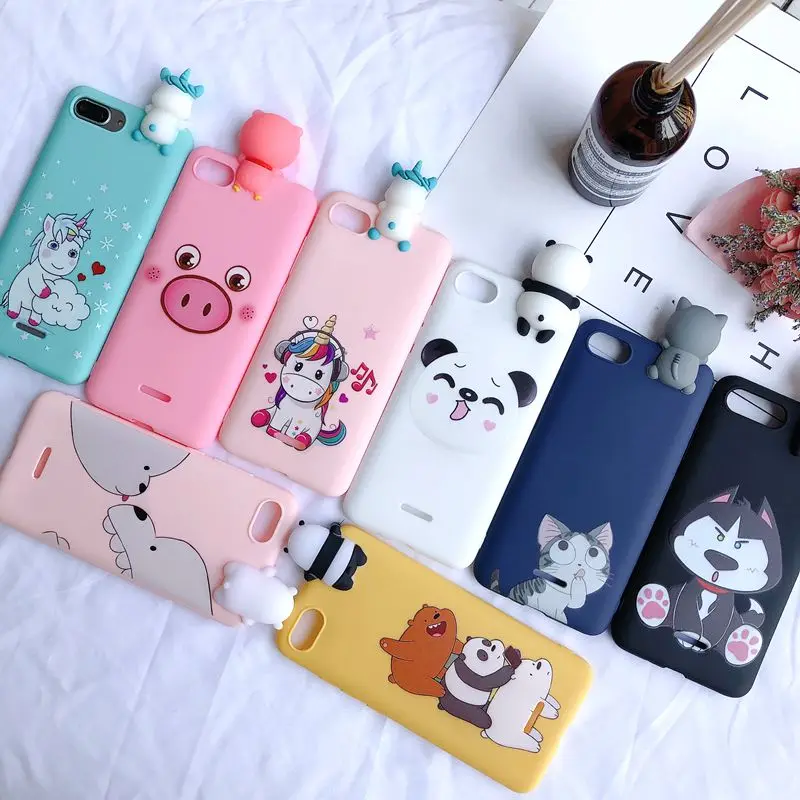 

5A 6A 4X etui for Xiaomi Redmi 6A 5A S2 4X Case Cover Kawaii 3D Bear Unicorn on Xiaomi Redmi 5 Plus Note 4 4x 5a Prime Case Capa