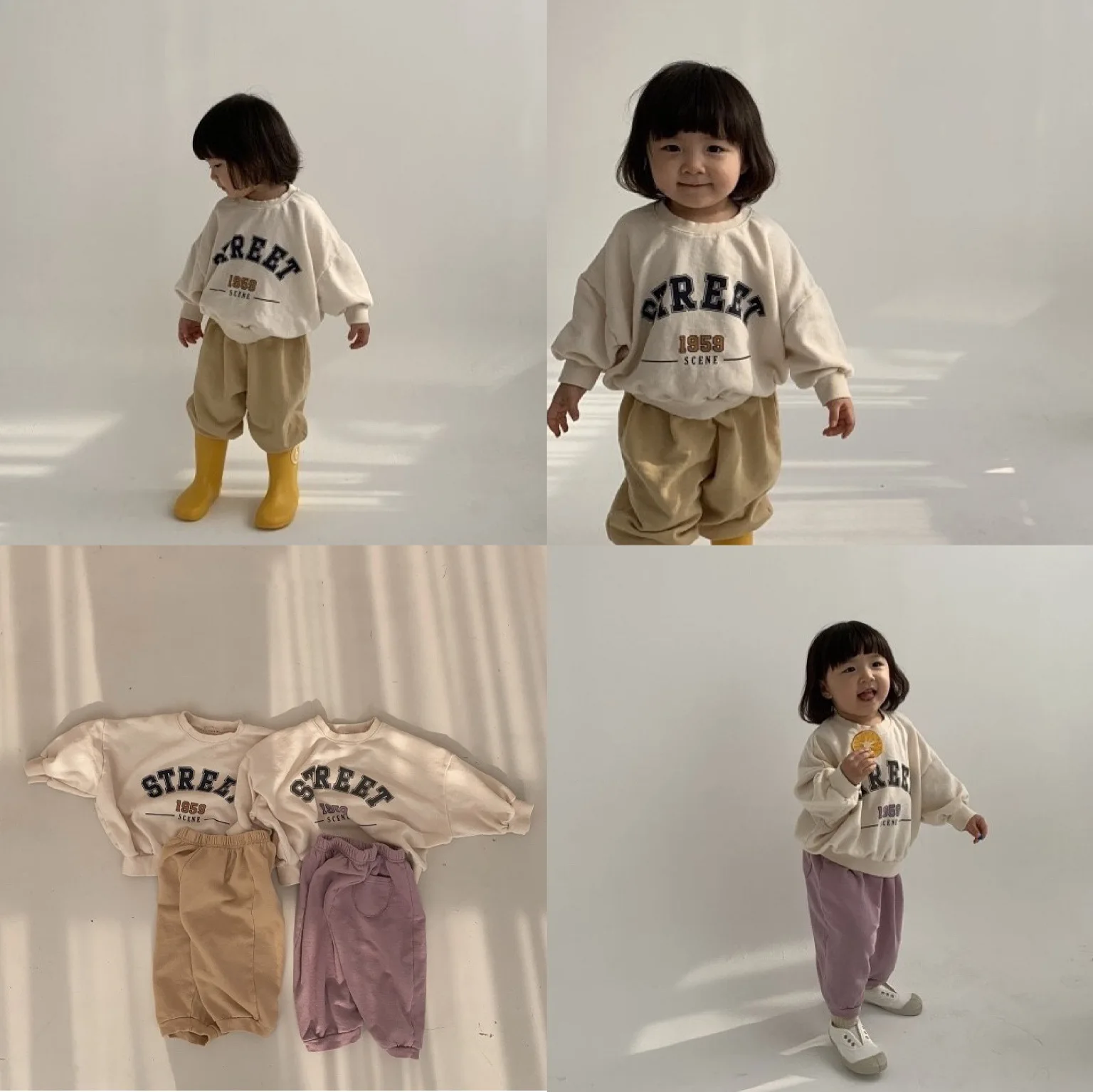 

Спортивный костюм для маленьких девочек и мальчиков, кофта + штаны, комплект одежды из 2 предметов для малышей, наряд из 1959 хлопка с буквами, к...