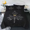 BlessLiving Arrows Quilt Sets Branch Summer Comforter 3pcs Moon Bedding Feather Colcha Verano Queen King Home Decorations 3pcs 1