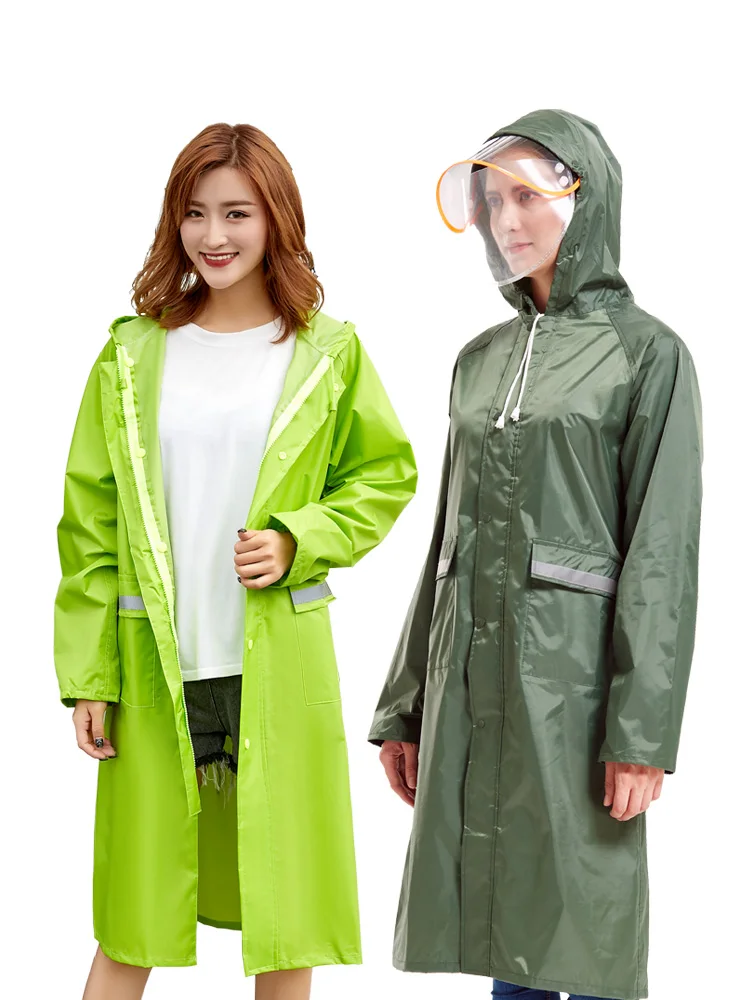 

Fashion Adult Raincoat Long Body Men Women Waterproof One-Piece Poncho Rainproof Raincoat Single Thickened Rain Jacket Rainwear